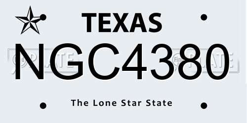 NGC4380 Texas License Plate