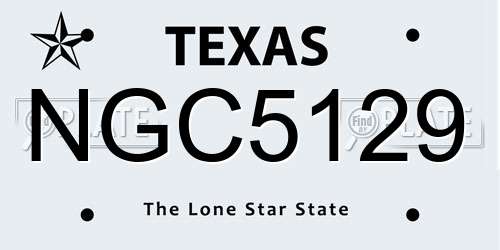 NGC5129 Texas License Plate