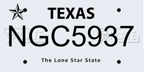 NGC5937 Texas License Plate