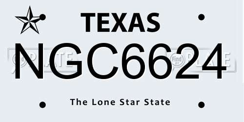 NGC6624 Texas License Plate