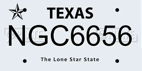 NGC6656 Texas License Plate
