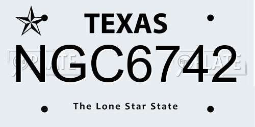 NGC6742 Texas License Plate
