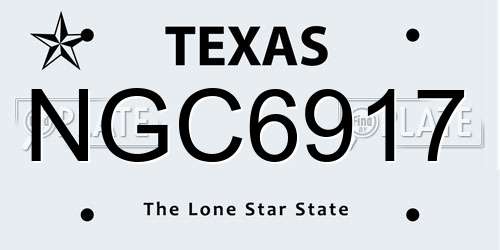 NGC6917 Texas License Plate
