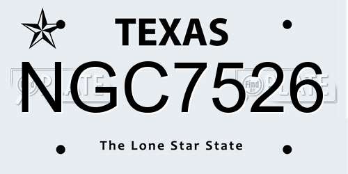 NGC7526 Texas License Plate