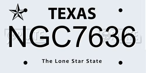 NGC7636 Texas License Plate