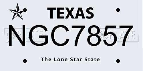 NGC7857 Texas License Plate