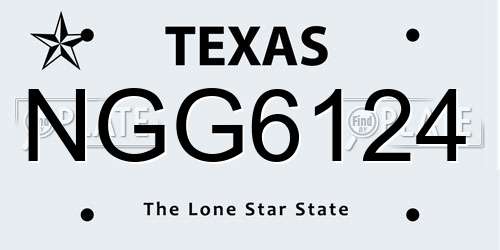 NGG6124 Texas License Plate