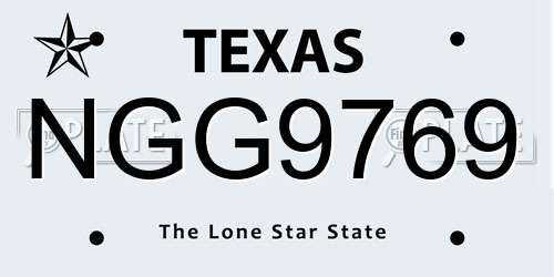 NGG9769 Texas License Plate