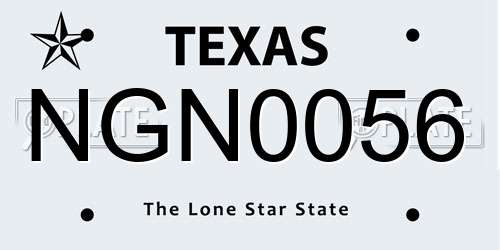 NGN0056 Texas License Plate