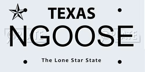 NGOOSE Texas License Plate