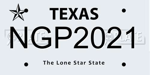 NGP2021 Texas License Plate