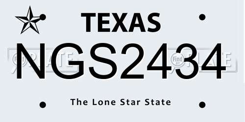 NGS2434 Texas License Plate
