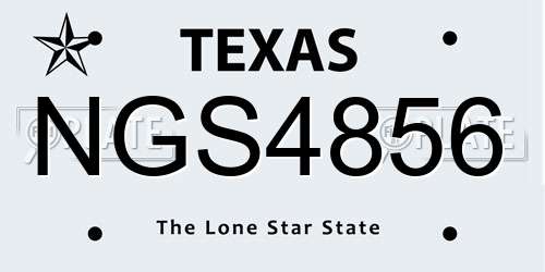 NGS4856 Texas License Plate