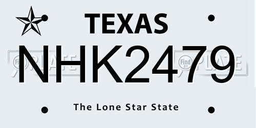 NHK2479 Texas License Plate