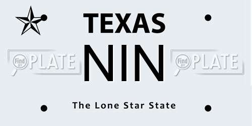 NIN Texas License Plate