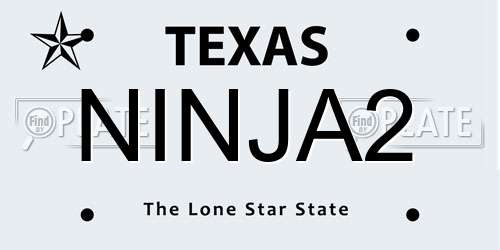 NINJA2 Texas License Plate