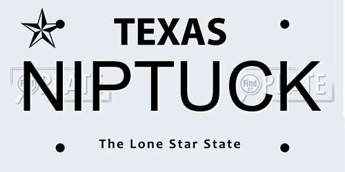 NIPTUCK Texas License Plate