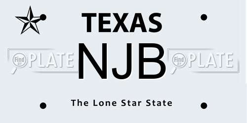 NJB Texas License Plate