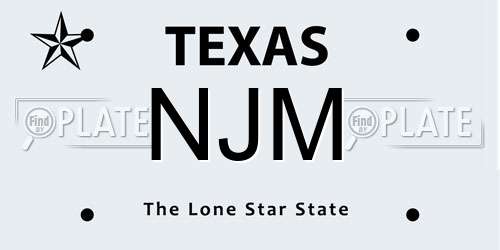 NJM Texas License Plate