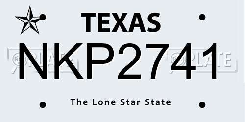 NKP2741 Texas License Plate