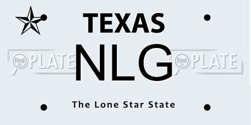 NLG Texas License Plate