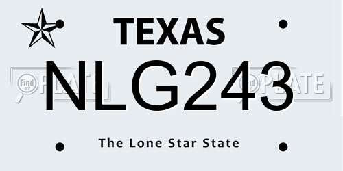 NLG243 Texas License Plate