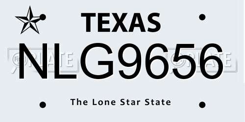 NLG9656 Texas License Plate