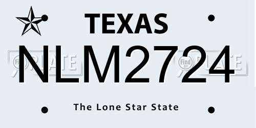 NLM2724 Texas License Plate