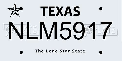 NLM5917 Texas License Plate
