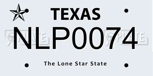 NLP0074 Texas License Plate