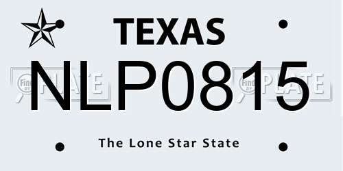 NLP0815 Texas License Plate