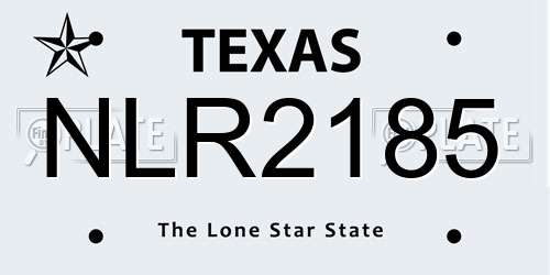 NLR2185 Texas License Plate