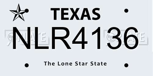 NLR4136 Texas License Plate