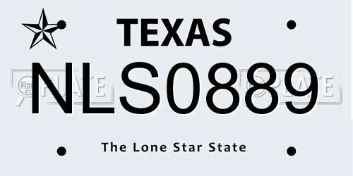 NLS0889 Texas License Plate