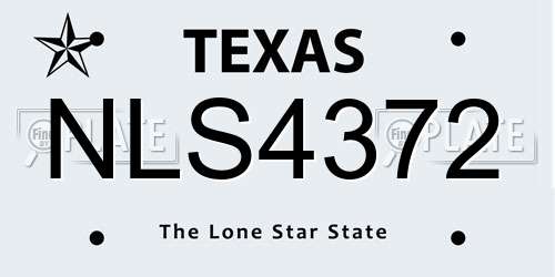 NLS4372 Texas License Plate