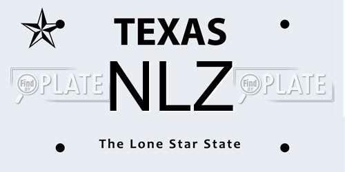 NLZ Texas License Plate