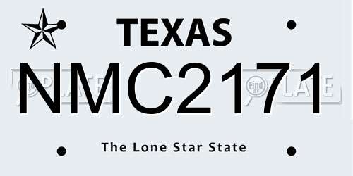 NMC2171 Texas License Plate