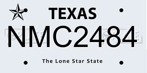 NMC2484 Texas License Plate
