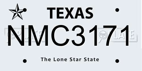 NMC3171 Texas License Plate