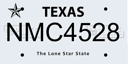 NMC4528 Texas License Plate