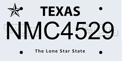 NMC4529 Texas License Plate