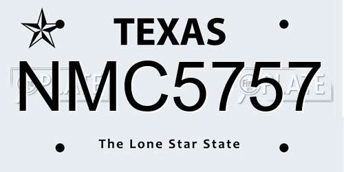 NMC5757 Texas License Plate