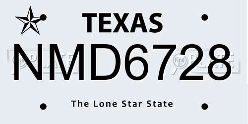 NMD6728 Texas License Plate