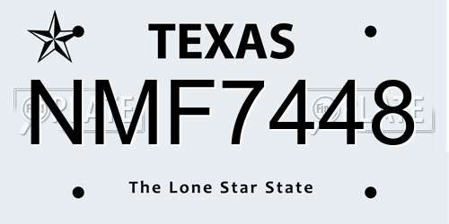 NMF7448 Texas License Plate