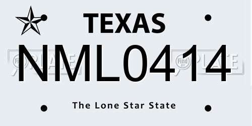 NML0414 Texas License Plate