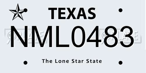 NML0483 Texas License Plate