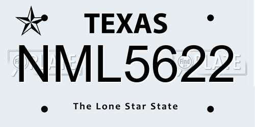 NML5622 Texas License Plate