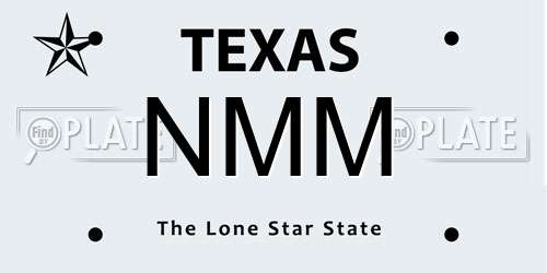 NMM Texas License Plate