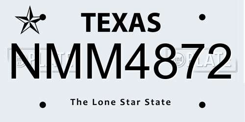 NMM4872 Texas License Plate