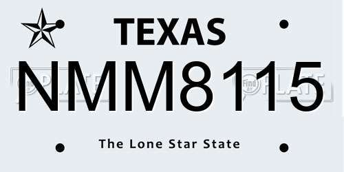 NMM8115 Texas License Plate